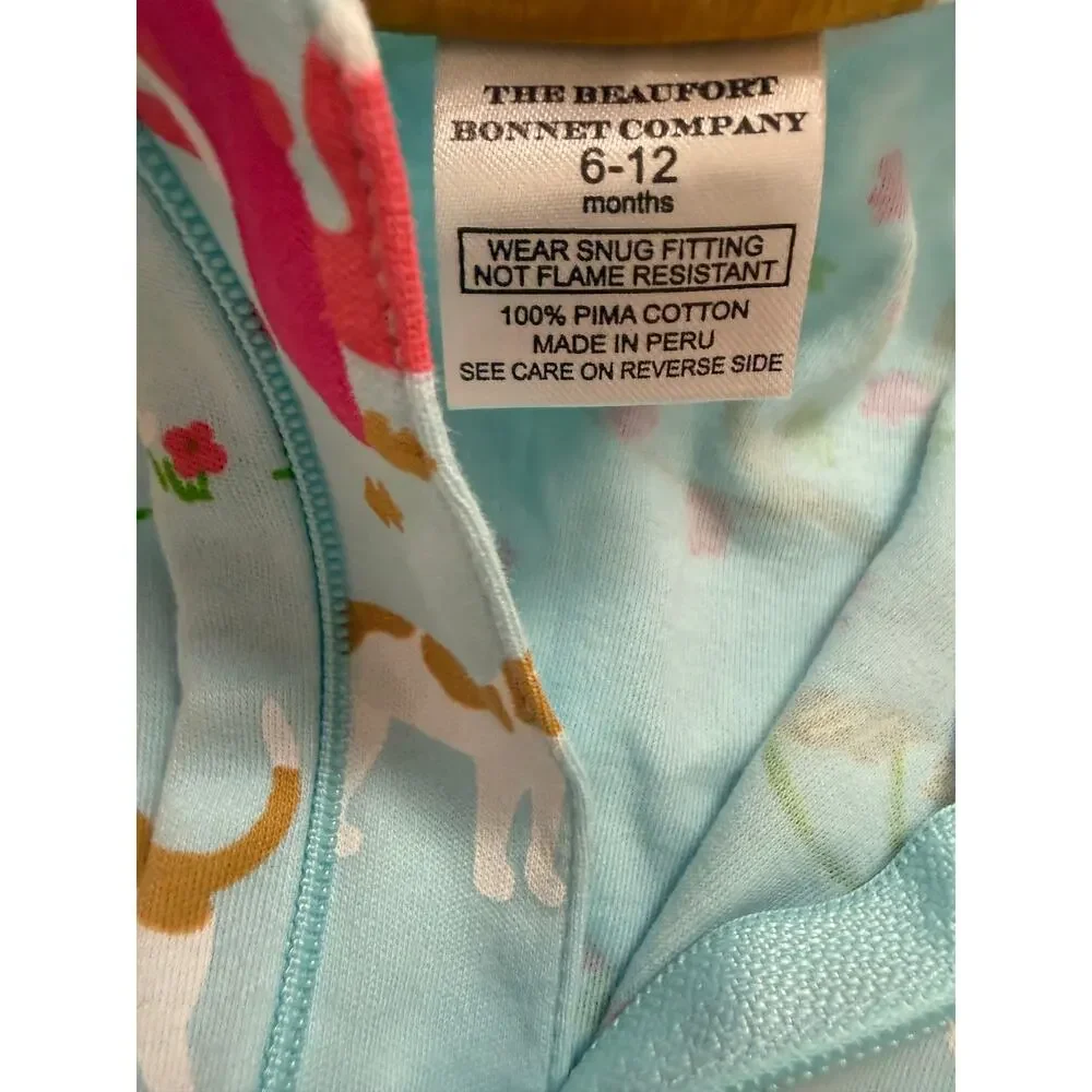 The Beaufort Bonnet Company Noelle's Night Night Footed Pajamas in Old Hunt